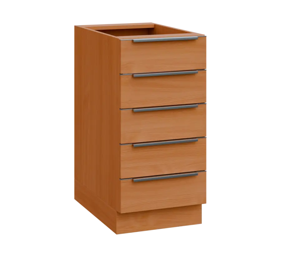 SIS - 4Z52 spodní skříňka, 5-zásuvková, 870x400x600, buk royal